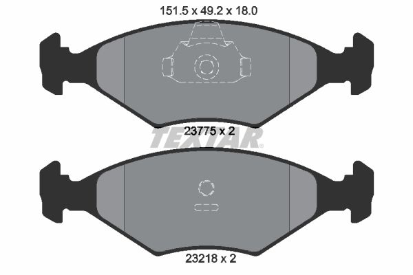 TEXTAR Bremsbelagsatz, Scheibenbremse 2377501