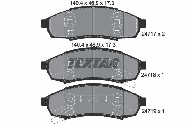TEXTAR Bremsbelagsatz, Scheibenbremse 2471701