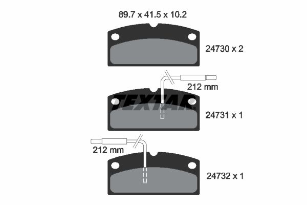 TEXTAR Bremsbelagsatz, Scheibenbremse 2473001