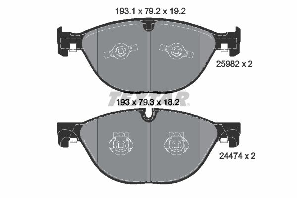 TEXTAR Bremsbelagsatz, Scheibenbremse 2598201