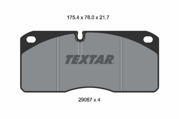 TEXTAR Bremsbelagsatz, Scheibenbremse 2906705