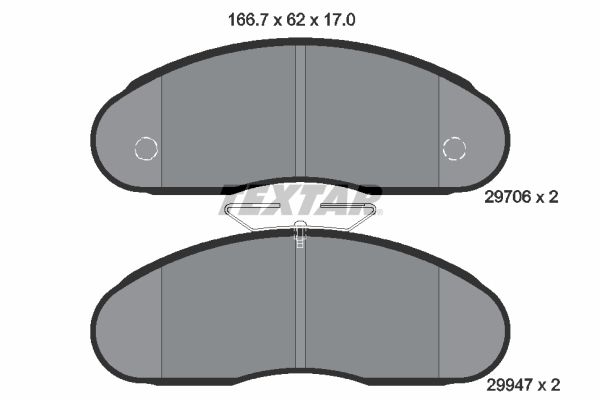 TEXTAR Bremsbelagsatz, Scheibenbremse 2970602