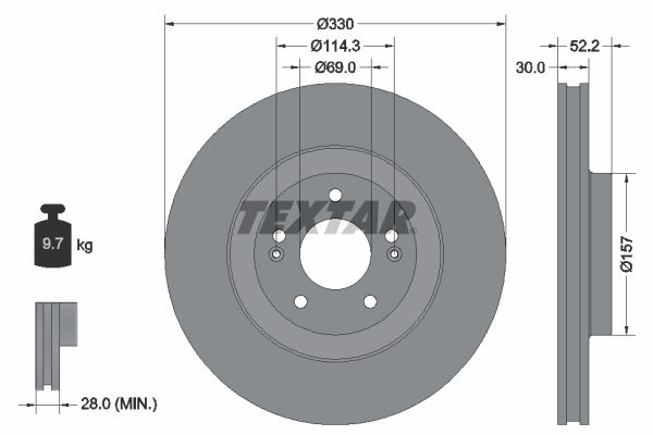 TEXTAR Bremsscheibe 92315003