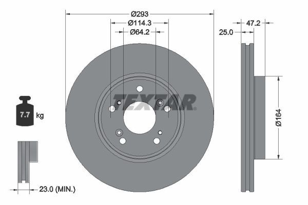 TEXTAR Bremsscheibe 92353003