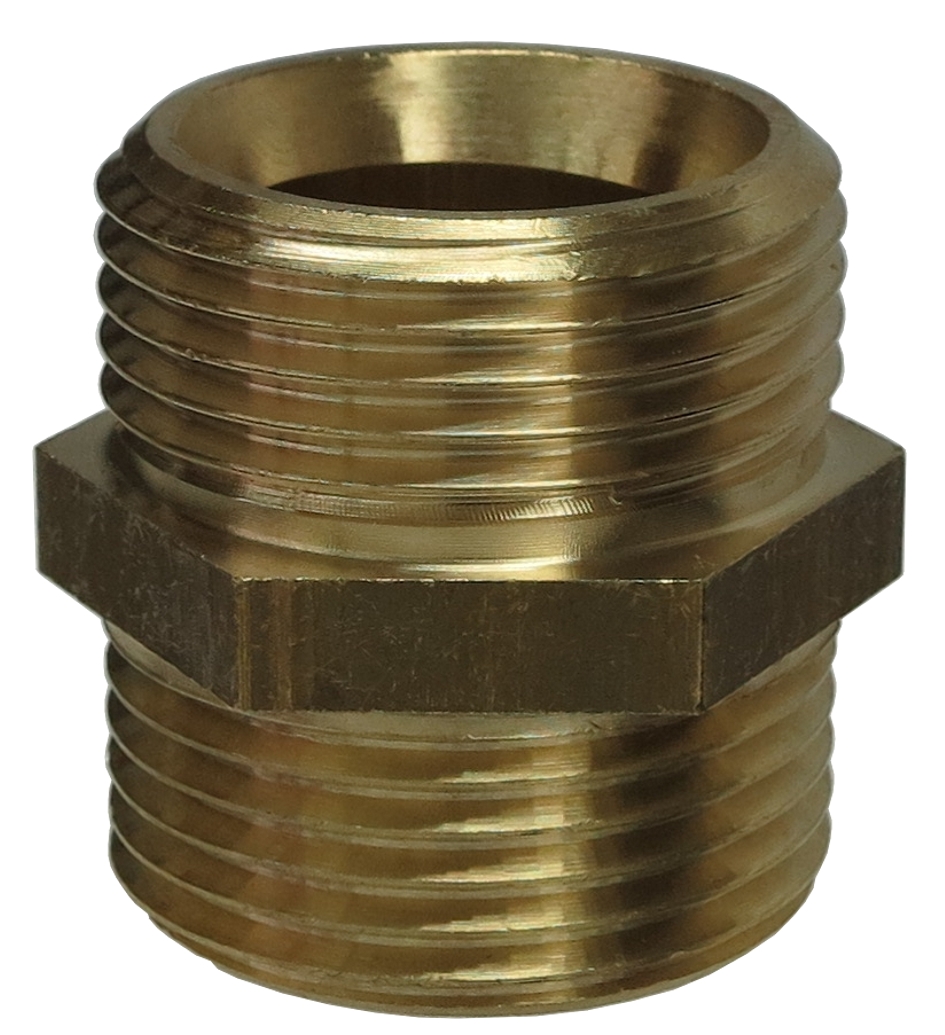 Doppelnippel aus Messing R 1"