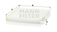 MANN-FILTER Filter, Innenraumluft CU 2129