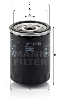 MANN-FILTER Ölfilter W 713/19