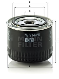 MANN-FILTER Ölfilter W 914/26