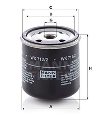 MANN-FILTER Kraftstofffilter WK 712/2