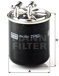 MANN-FILTER Kraftstofffilter WK 820