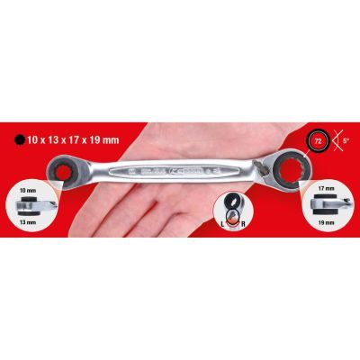 KS TOOLS Ratschen-Doppelringschlüssel 503.4565