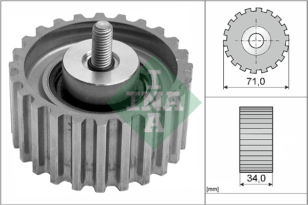 Schaeffler INA Umlenk-/Führungsrolle, Zahnriemen 532 0441 10