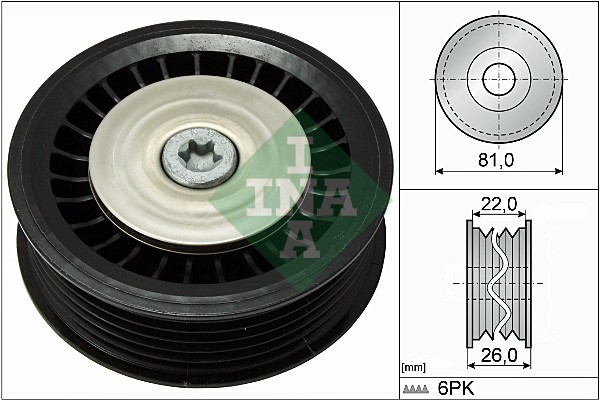 Schaeffler INA Umlenk-/Führungsrolle, Keilrippenriemen 532 0678 10
