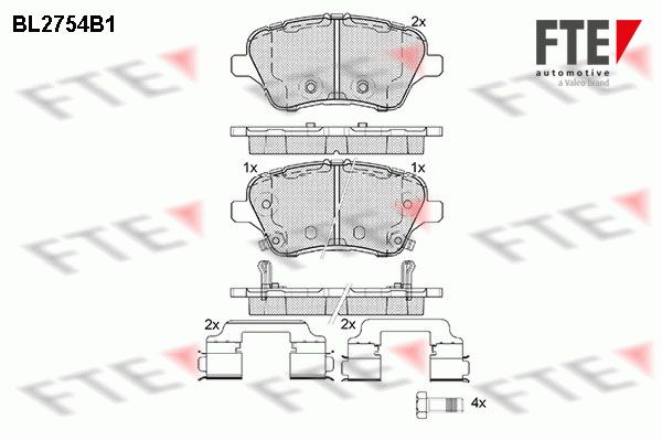 FTE Bremsbelagsatz, Scheibenbremse 9010962