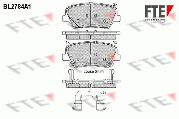 FTE Bremsbelagsatz, Scheibenbremse 9010979