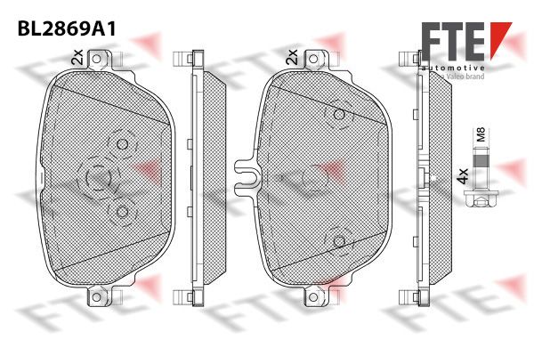 FTE Bremsbelagsatz, Scheibenbremse 9011109