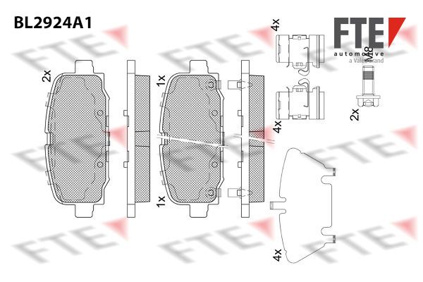 FTE Bremsbelagsatz, Scheibenbremse 9011167