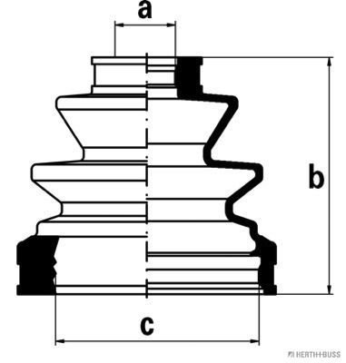 Herth+Buss Jakoparts Faltenbalgsatz, Antriebswelle J2862027