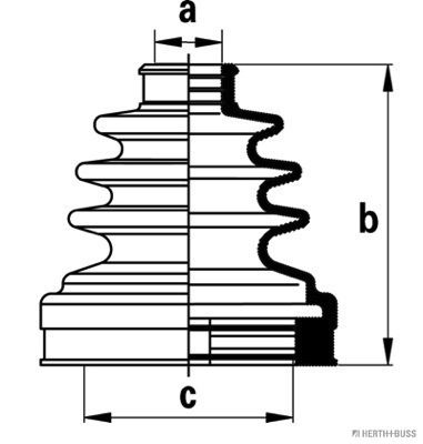 Herth+Buss Jakoparts Faltenbalgsatz, Antriebswelle J2885016