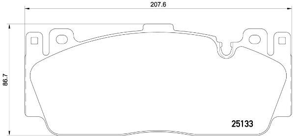 BREMBO Bremsbelagsatz, Scheibenbremse P 06 079