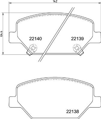 BREMBO Bremsbelagsatz, Scheibenbremse P 07 007