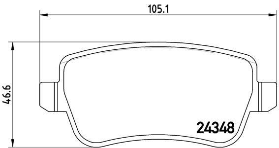 BREMBO Bremsbelagsatz, Scheibenbremse P 23 102