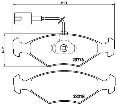 BREMBO Bremsbelagsatz, Scheibenbremse P 23 122