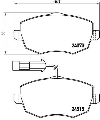 BREMBO Bremsbelagsatz, Scheibenbremse P 23 128