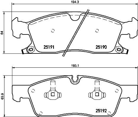 BREMBO Bremsbelagsatz, Scheibenbremse P 37 015