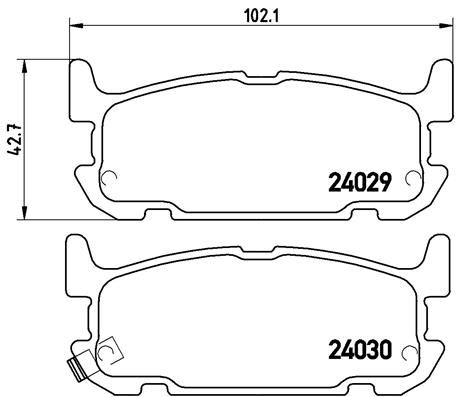 BREMBO Bremsbelagsatz, Scheibenbremse P 49 031