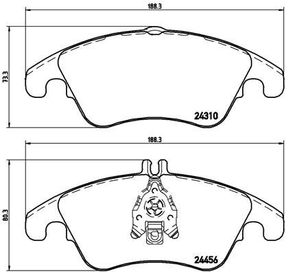 BREMBO Bremsbelagsatz, Scheibenbremse P 50 069X