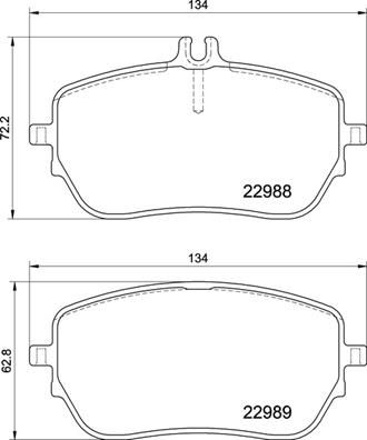 BREMBO Bremsbelagsatz, Scheibenbremse P 50 146