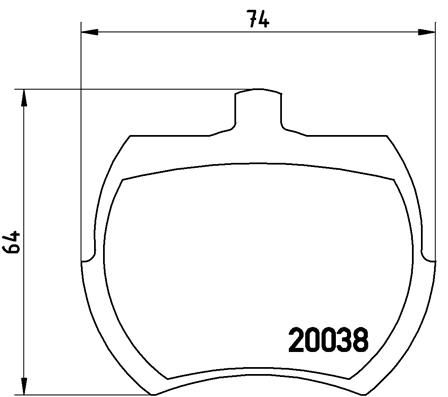 BREMBO Bremsbelagsatz, Scheibenbremse P 52 002