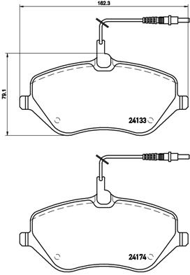 BREMBO Bremsbelagsatz, Scheibenbremse P 61 078