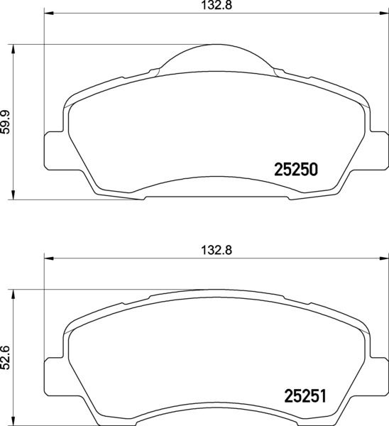 BREMBO Bremsbelagsatz, Scheibenbremse P 61 138