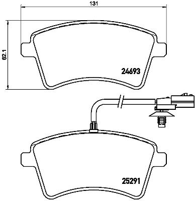 BREMBO Bremsbelagsatz, Scheibenbremse P 68 058
