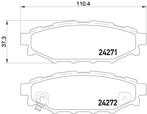 BREMBO Bremsbelagsatz, Scheibenbremse P 78 020X