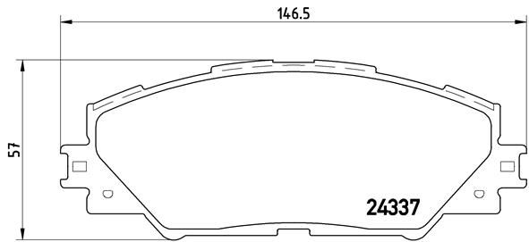 BREMBO Bremsbelagsatz, Scheibenbremse P 83 071X