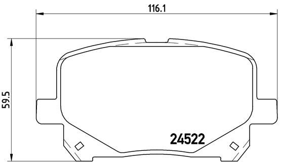 BREMBO Bremsbelagsatz, Scheibenbremse P 83 100