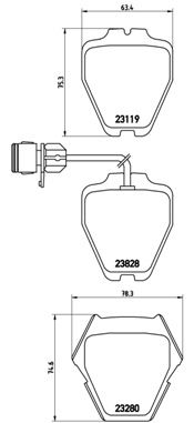BREMBO Bremsbelagsatz, Scheibenbremse P 85 054
