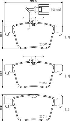BREMBO Bremsbelagsatz, Scheibenbremse P 85 162