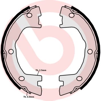 BREMBO Bremsbackensatz, Feststellbremse S A6 508