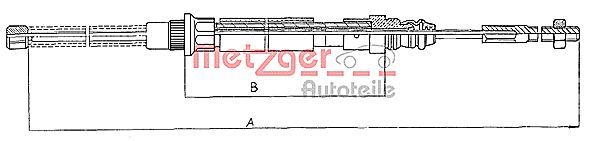 METZGER Seilzug, Feststellbremse 11.606
