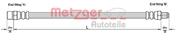 METZGER Bremsschlauch 4110257