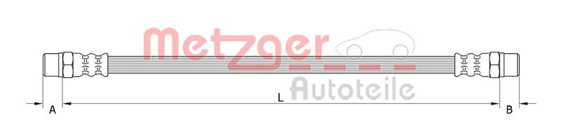 METZGER Bremsschlauch 4110899
