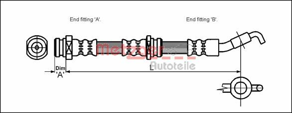 METZGER Bremsschlauch 4113326