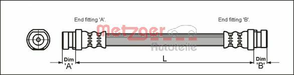 METZGER Bremsschlauch 4111168