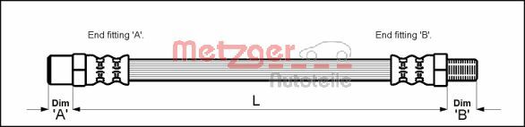 METZGER Bremsschlauch 4110573