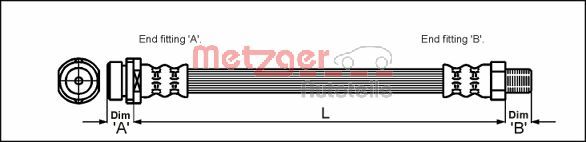 METZGER Bremsschlauch 4112316