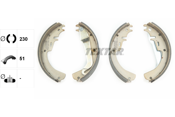 TEXTAR Bremsbackensatz 91012100